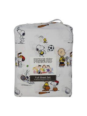 Peanuts Snoopy Full Double Sheets Set Sports Boys Soccer Hockey Tennis Softball